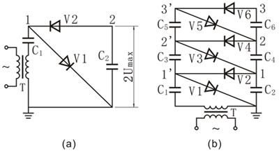 倍压整流及三级串接整流接线图