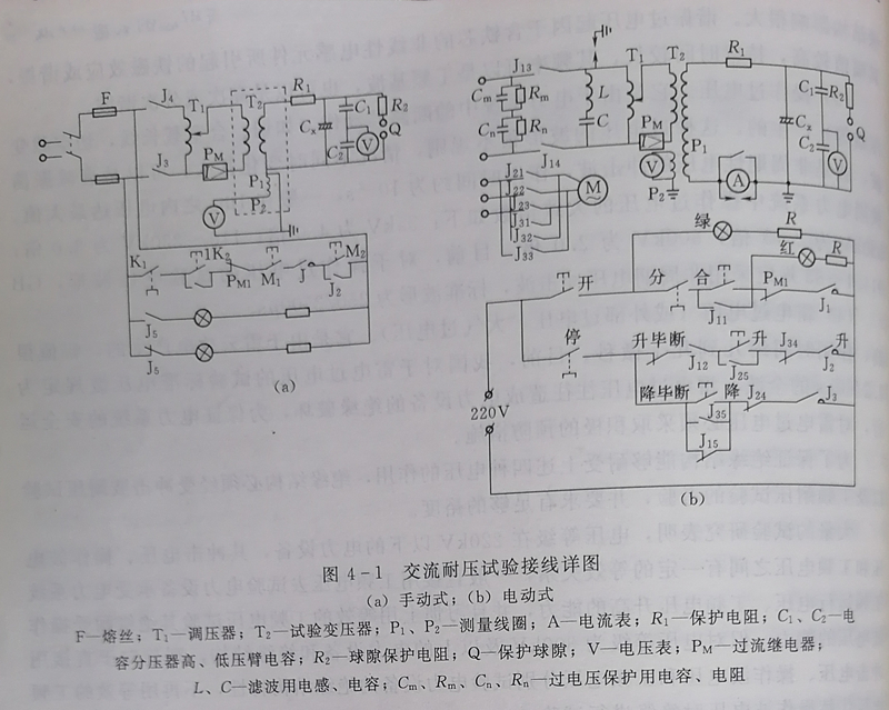 单台高压试验变压器的试验接线